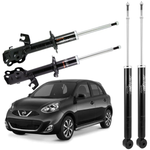 Kit 4 Amortecedor Dianteiro Traseiro Nissan March 2011 a 2016 Cofap