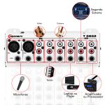 Mesa De Som Taramps T 0602 6 Canais Automotiva 12v Player