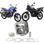 KIT CILINDRO PISTÃO PARA MOTOR FAZER FACTOR XTZ CROSSER 150 2013 A 2022 METAL LEVE (K9816)