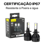 Par Lampada Super Led Code Tech One H7 6000k 12v 45w Bivolt