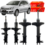 Kit 4 Amortecedor Dianteiro Traseiro Jac J3 2010 a 2017 Allen
