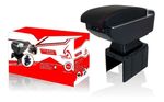 Console Apoio De Braço Universal Preto Com Costura Vermelha