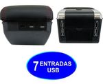 Console Apoio De Braço Universal Preto Com Costura Vermelha