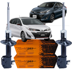 PAR AMORTECEDOR DIANTEIRO TOYOTA YARIS HATCH SEDAN 2018 A 2025 (KIT491)