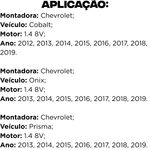 Eixo Comando Válvula Motor Onix Prisma Cobalt 1.4 2013 a 2019 Aplic