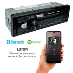 Kit Som Rádio Automotivo Bluetooth Mp3 + 2 Alto-falantes Triaxial 5 Polegadas