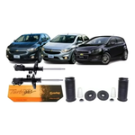Par Amortecedor Dianteiro Cofap Onix Prisma Sonic Spin + Kit