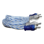 Kit 10 Cabo RCA Injetado 4mm 1m Azul/Prata Svart