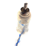 Kit 10 Cabo RCA Injetado 4mm 1m Azul/Prata Svart