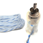 Kit 10 Cabo RCA Injetado 4mm 1m Azul/Prata Svart
