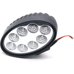 Kit 2 Farol Auxiliar De Led 12/24v 6000k 8 Leds Oval Techone