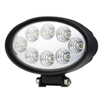 Kit 2 Farol Auxiliar De Led 12/24v 6000k 8 Leds Oval Techone