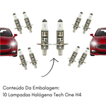 Kit 10 Lâmpada Code Halogena H1 4300k 12v 55w Techone