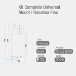 Kit Completo Bomba Combustível Universal Sistema Flex