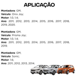 Par De Amortecedor Traseiro Com Kit Coxim Prisma Onix Sonic