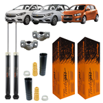 Par De Amortecedor Traseiro Com Kit Coxim Prisma Onix Sonic