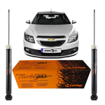 Par De Amortecedor Traseiro Com Kit Coxim Prisma Onix Sonic