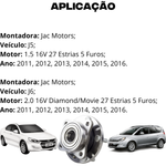 Cubo Roda Irb J5 1.5 J6 2.0 2011-2016 Sem Abs 27 Estrias