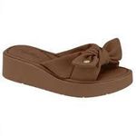 Sandália Feminina Anabela Casual com Laço
