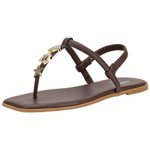 Sandália Rasteira Feminina Moleca Flat Brilho