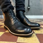Bota em Couro - Cap Toe Toronto Nero RCTO