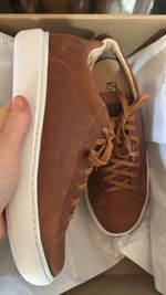 Tênis Casual em Couro - Sneaker Brooklyn Nocciola RCTO