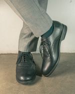 Sapato em Couro - Oxford Brogue Belfast Nero RCTO