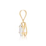 Pingente Ouro 18K Gota Zircônia
