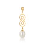 Pingente Ouro 18K Infinito Pérola Biwa 512779