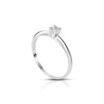 Anel Prata Solitário Zircônia 310380