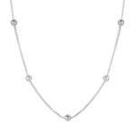 Gargantilha Prata Veneziana Bola 60cm 604387