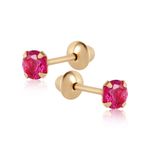 Brinco Ouro 18k Infantil Mosquitinho Zircônia 2,5mm 104591