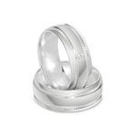 Par Aliança Prata Abaulada Semi Anatômica 7,5mm  801258/801257