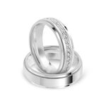 Par Aliança Prata  Reta Semi Anatômica 5,5mm    800428/800351