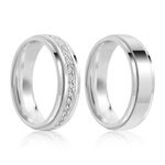 Par Aliança Prata  Reta Semi Anatômica 5,5mm    800428/800351