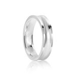 Par Aliança Prata Côncava Semi Anatômica  5mm  800361/800342
