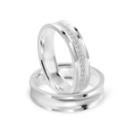 Par Aliança Prata Côncava Semi Anatômica  5mm  800361/800342