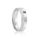 Par Aliança Prata Reta Semi Anatômica  Friso 5mm  801918/801919
