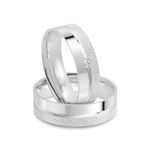 Par Aliança Prata Reta Semi Anatômica  Friso 5,5mm  801916/801917