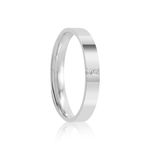 Par Aliança Prata Reta Sermi Anatômica 3mm 801922/801923