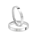 Par Aliança Prata Reta Semi Anatômica 2,5mm 801924/801925