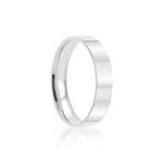 Par Aliança Prata Reta Semi Anatômica 4mm 801300/801299