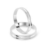 Par Aliança Prata Côncava  Friso 3mm  800389