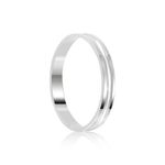 Par Aliança Prata Côncava  Friso 3mm  800389
