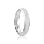 Par Aliança Prata Reta Semi Anatômica 4mm 801858/801859