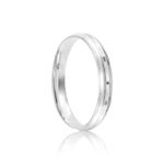 Par Aliança Prata Abaulada  Friso 3mm 800388