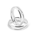 Par Aliança Prata Abaulada Semi Anatômica 3mm 800263/800286