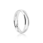 Par Aliança Prata Abaulada Semi Anatômica 3mm 800263/800286