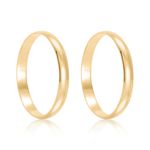Par Aliança Ouro  18k Abaulada 2,5mm (800097)