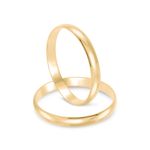 Par Aliança Ouro  18k Abaulada 2,5mm (800097)